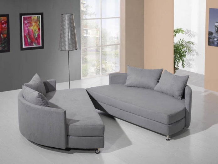 semicircular folding sofa in the interior semicircular folding sofa in the interior