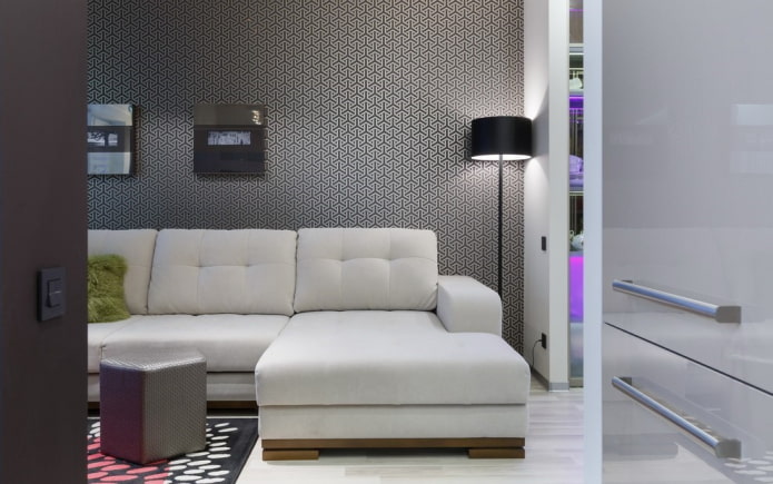 folding sofa with chaise longue in the interior folding sofa with chaise longue in the interior