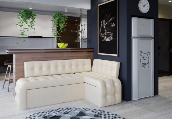 folding sofa in the interior of the kitchen folding sofa in the interior of the kitchen