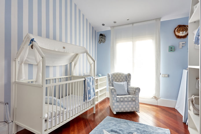 model for a newborn boy in the interior