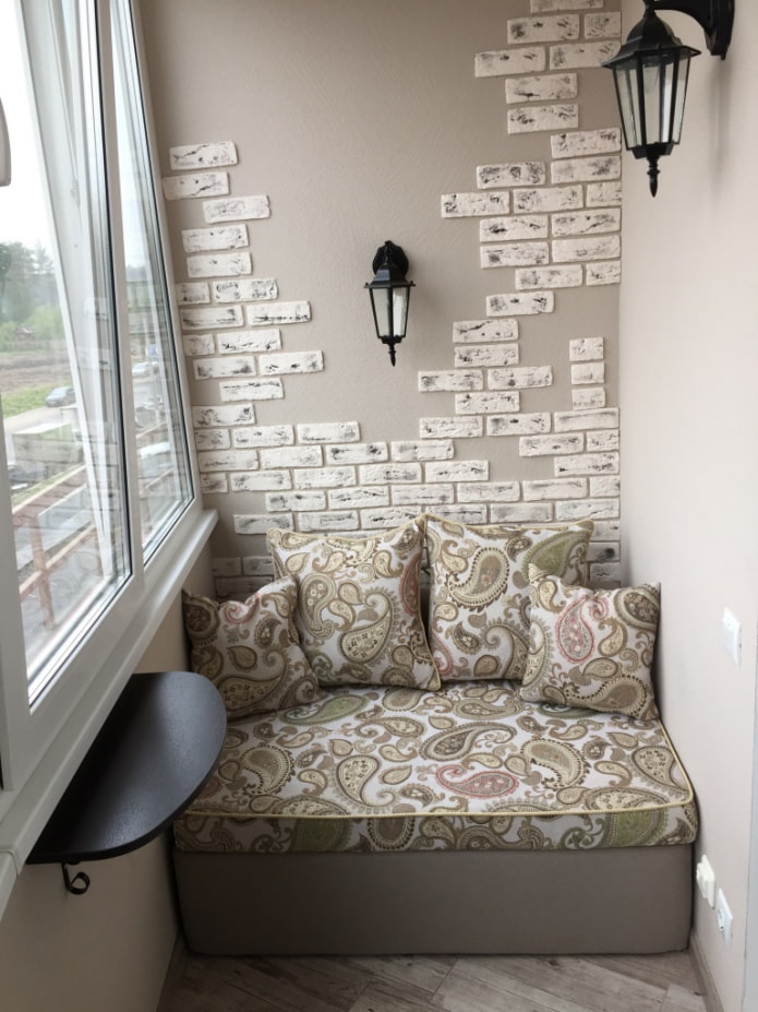 folding chair in the interior of the loggia