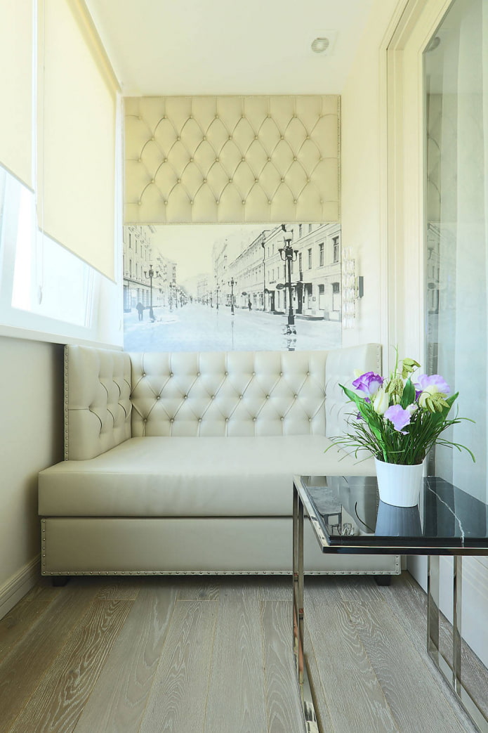 folding chair in the interior of the loggia