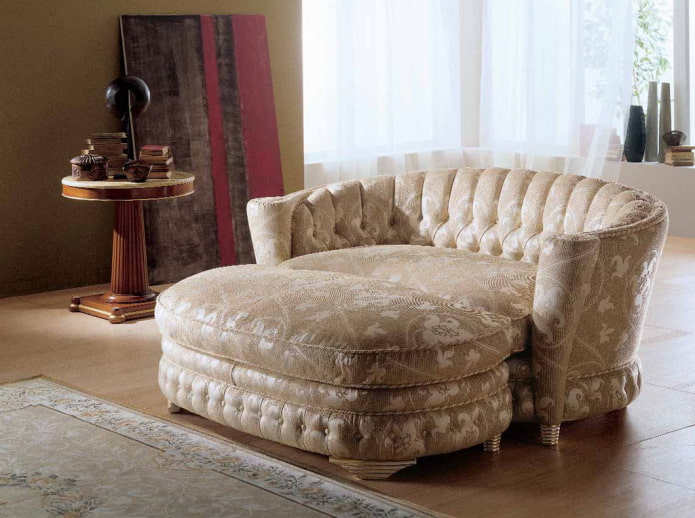 semicircular folding armchair in the interior