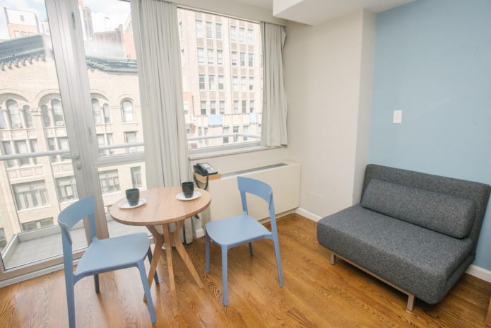 folding chair in the interior of the kitchen