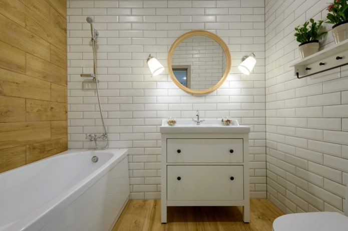 Scandinavian style white tiles