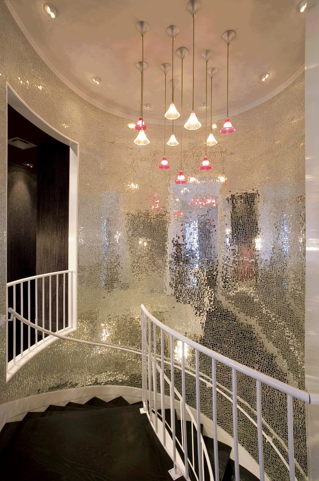 mosaic on the stairs mosaic on the stairs