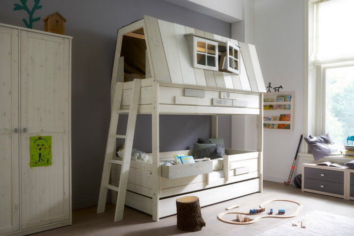 bunk bed in the form of a house in the nursery bunk bed in the form of a house in the nursery