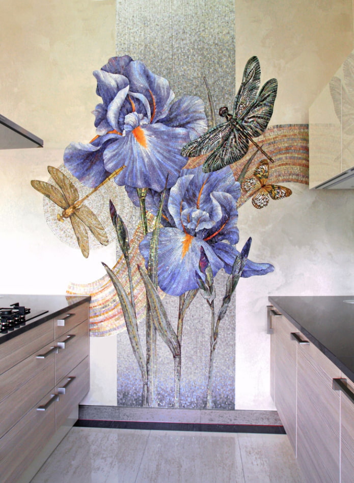 mosaic plant images in the interior