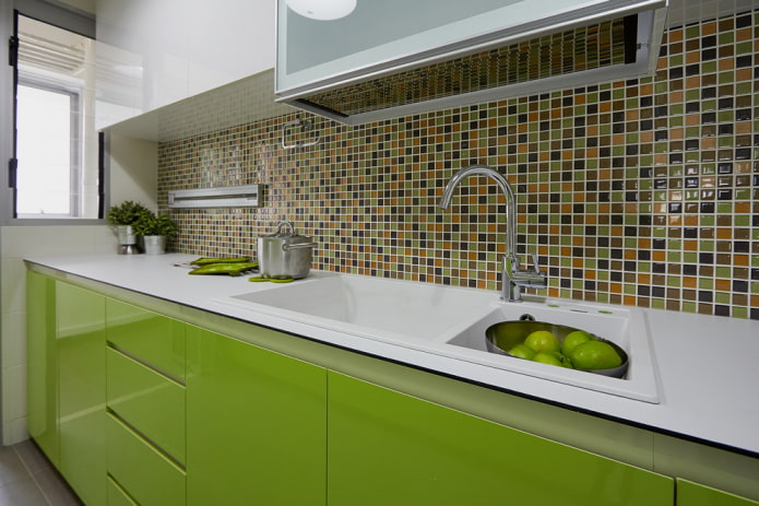 ceramic mosaic tiles in the interior