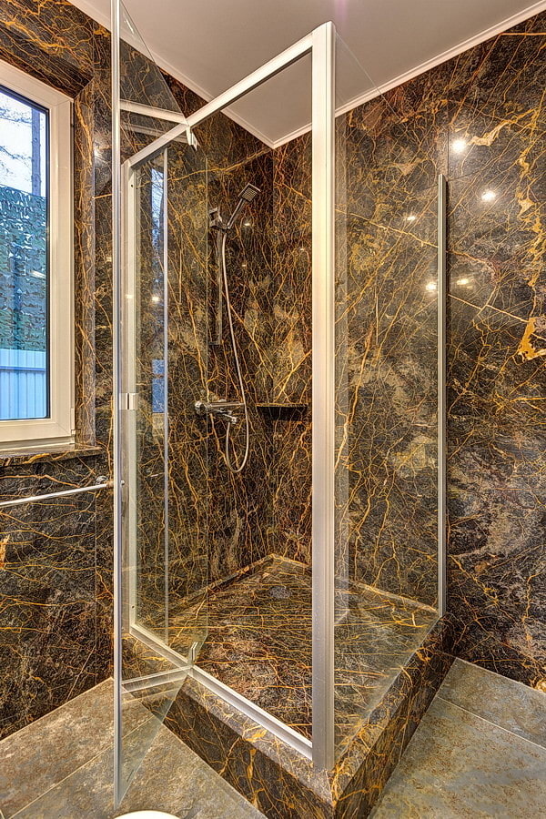 stone effect tiles in the shower room in the interior stone effect tiles in the shower room in the interior