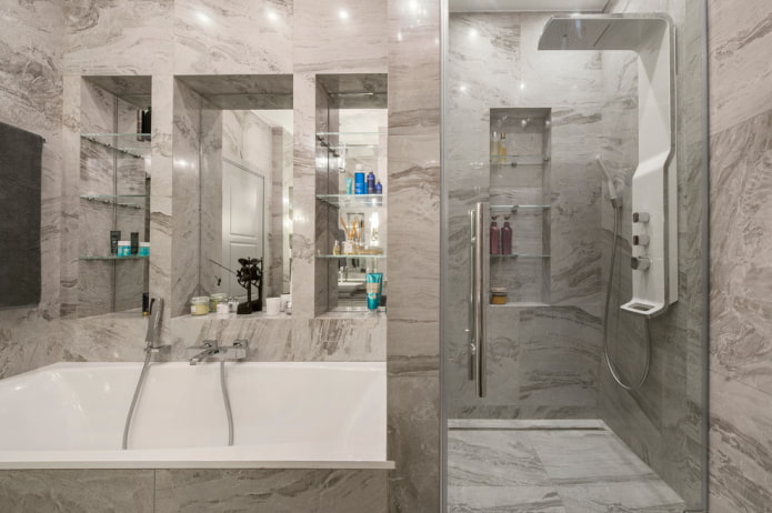 stone effect tiles in the shower room in the interior stone effect tiles in the shower room in the interior