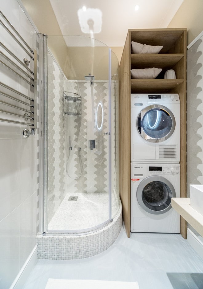 shower tray made of tiles in the interior shower tray made of tiles in the interior