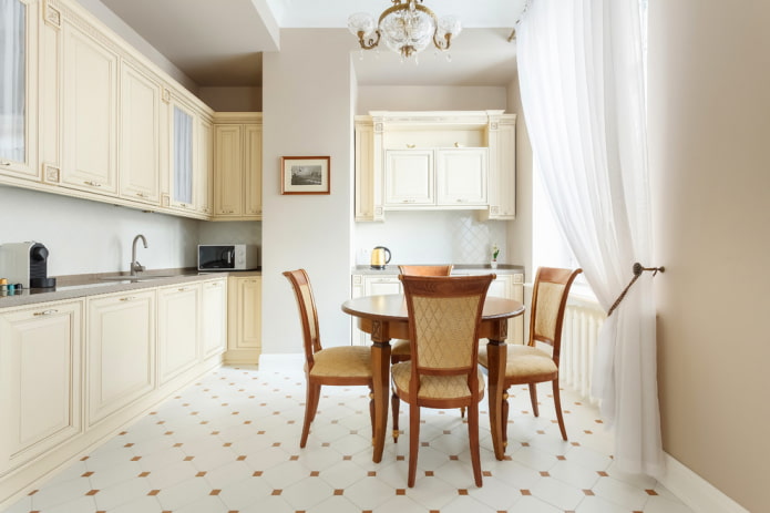 floor tiles with inserts in the interior of the kitchen floor tiles with inserts in the interior of the kitchen