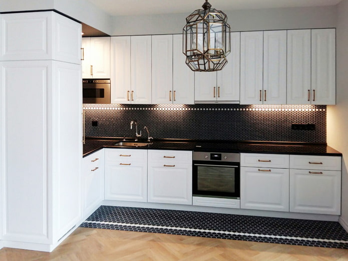 combined floor in the interior of the kitchen combined floor in the interior of the kitchen