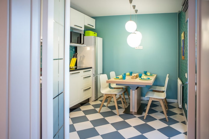 matte floor tiles in the interior of the kitchen matte floor tiles in the interior of the kitchen