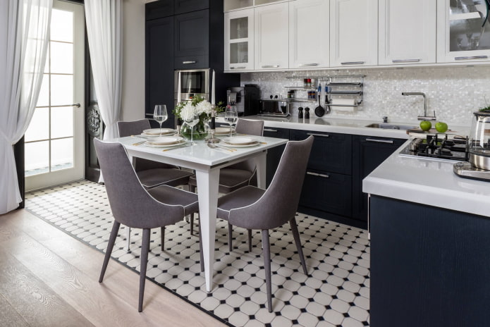 floor mosaic tiles in the interior of the kitchen floor mosaic tiles in the interior of the kitchen