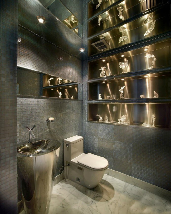 tiles with mirror inserts