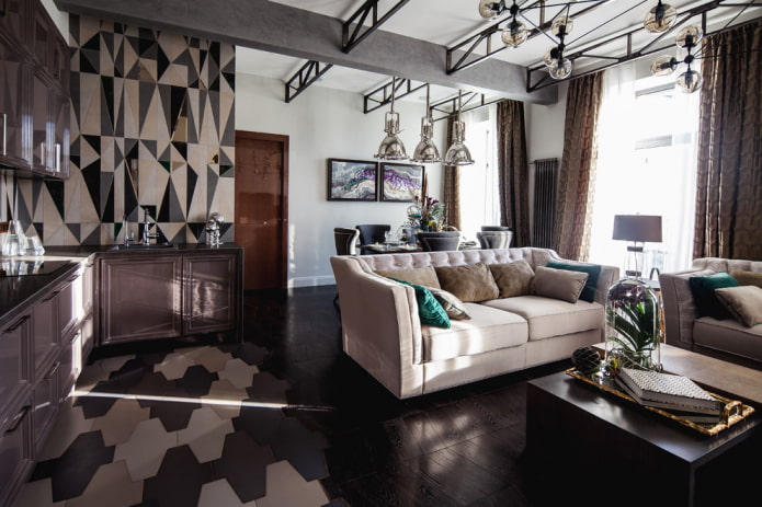 kitchen-living room interior