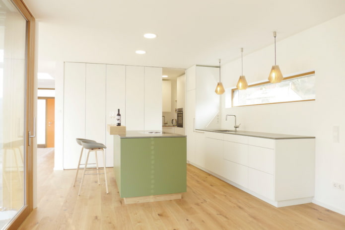 linoleum under the laminate in the interior of the kitchen linoleum under the laminate in the interior of the kitchen