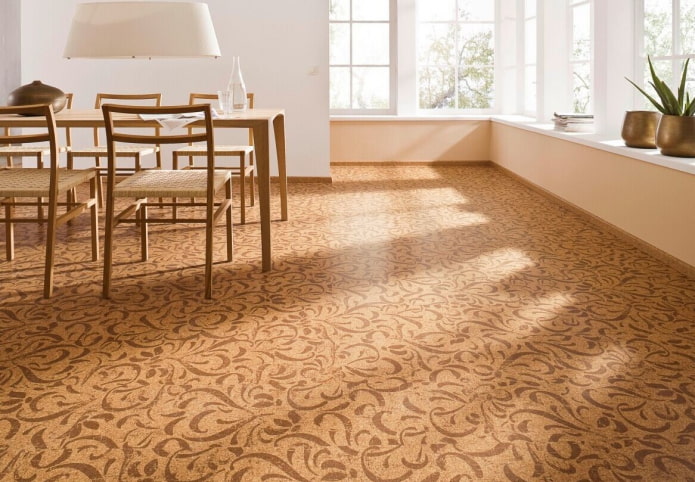 linoleum with patterns in the interior of the kitchen linoleum with patterns in the interior of the kitchen