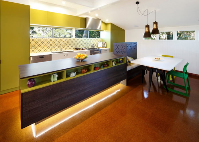 linoleum in the interior of the kitchen linoleum in the interior of the kitchen