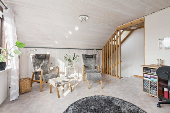 light-colored linoleum in the interior light-colored linoleum in the interior