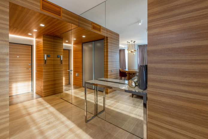 linoleum on the floor in the interior of the hallway linoleum on the floor in the interior of the hallway