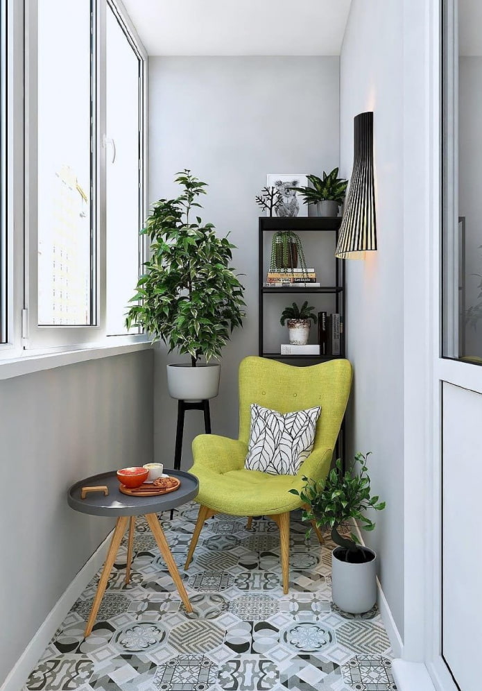 linoleum on the floor in the interior of the loggia linoleum on the floor in the interior of the loggia