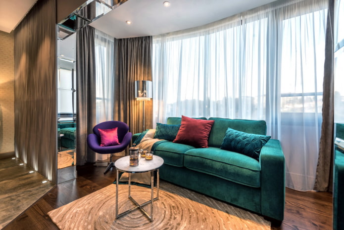 emerald sofa in the interior emerald sofa in the interior