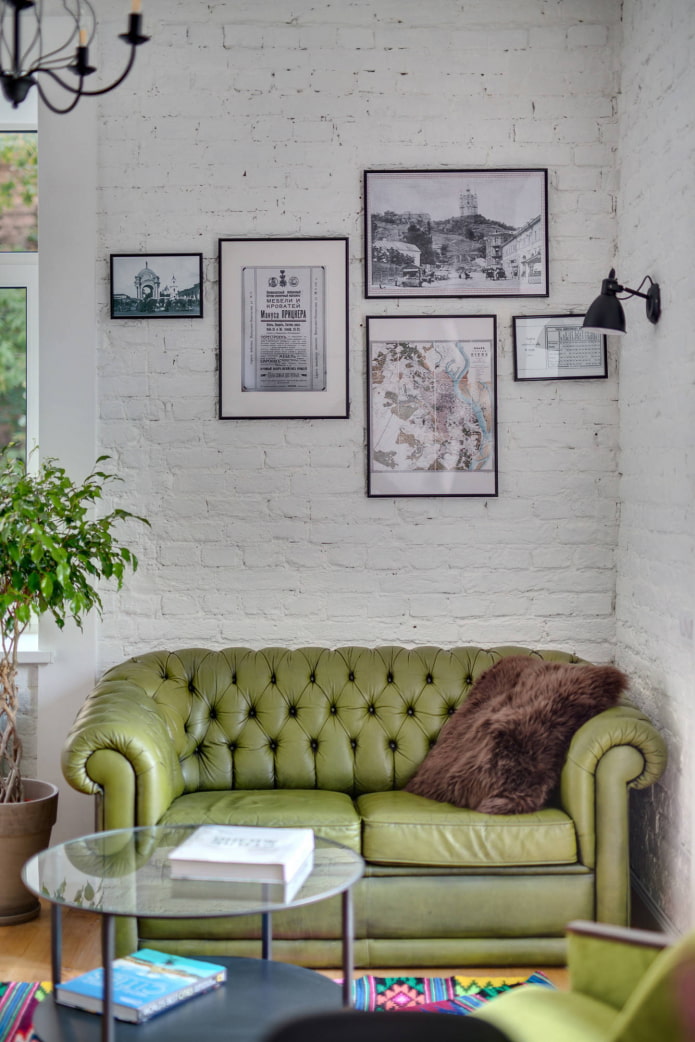 olive sofa in the interior olive sofa in the interior