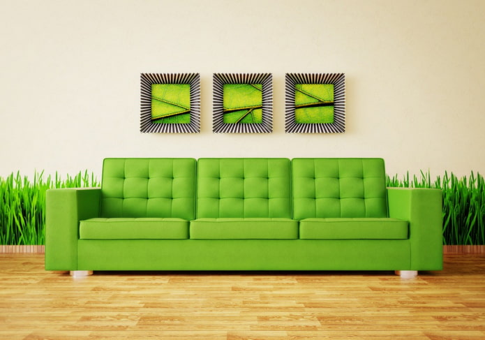 acid green sofa in the interior acid green sofa in the interior