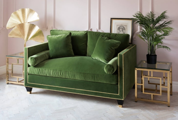 small green sofa in the interior small green sofa in the interior