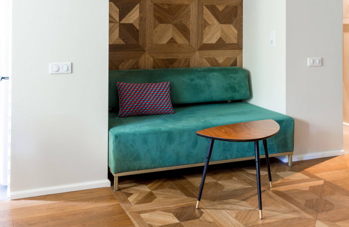 blue-green sofa in the interior blue-green sofa in the interior