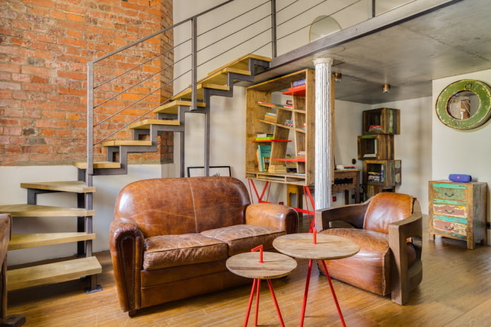 a set of furniture in the living room