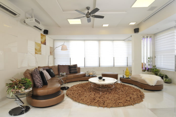 option of rounded furniture