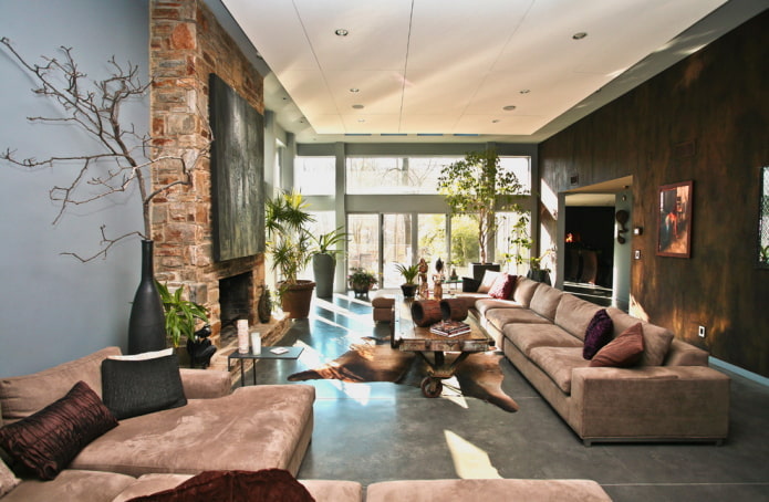 modular sofa in the interior