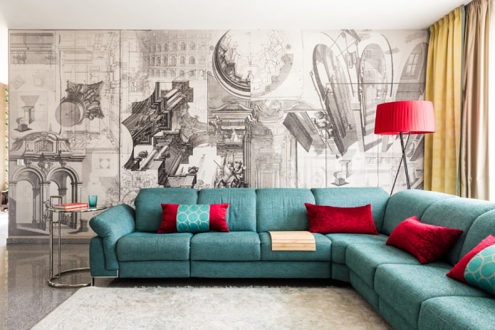 turquoise corner sofa in the interior turquoise corner sofa in the interior