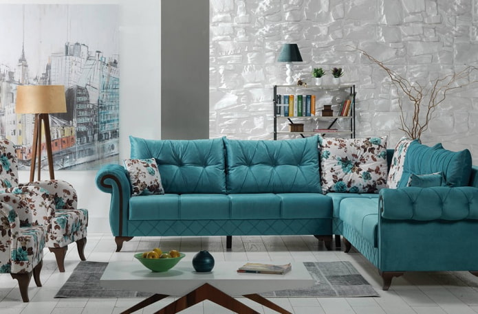 turquoise sofa in the living room interior turquoise sofa in the living room interior