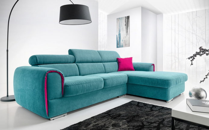 turquoise corner sofa in the interior turquoise corner sofa in the interior