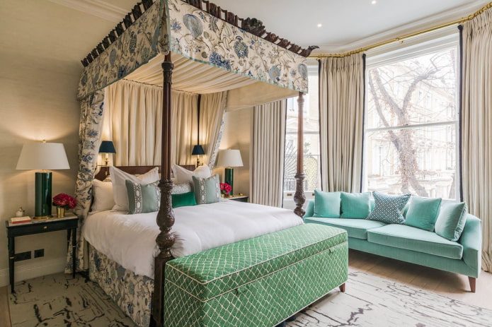 turquoise sofa in the bedroom interior turquoise sofa in the bedroom interior