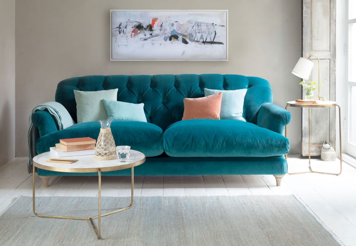 turquoise sofa on legs in the interior turquoise sofa on legs in the interior
