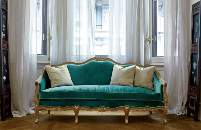 turquoise sofa in classic style turquoise sofa in classic style