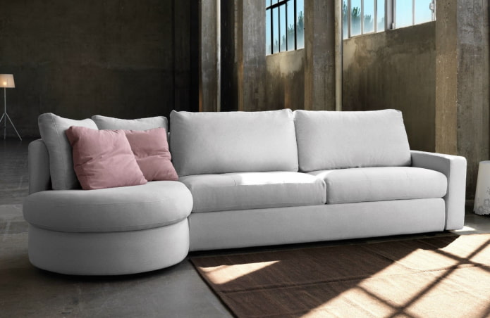 sofa model with white ottoman in the interior sofa model with white ottoman in the interior
