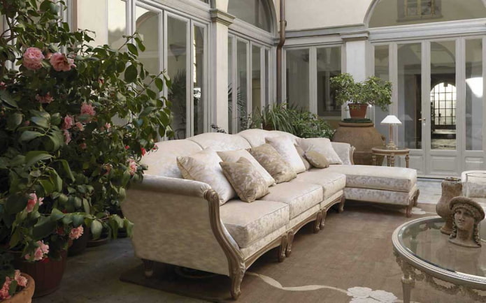 sofa model with ottoman in classic style sofa model with ottoman in classic style