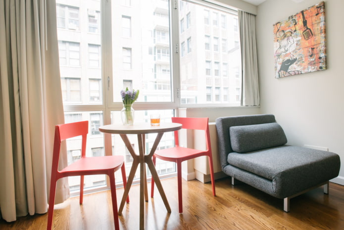 sofa chair in the interior of the kitchen