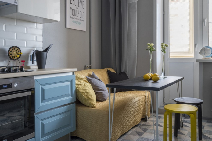 kitchen of 6 squares with a sofa 6 squares kitchen with sofa