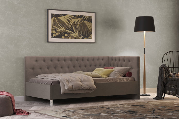 couch with a carriage coupler in the interior