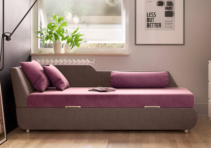 ottoman near the window in the interior