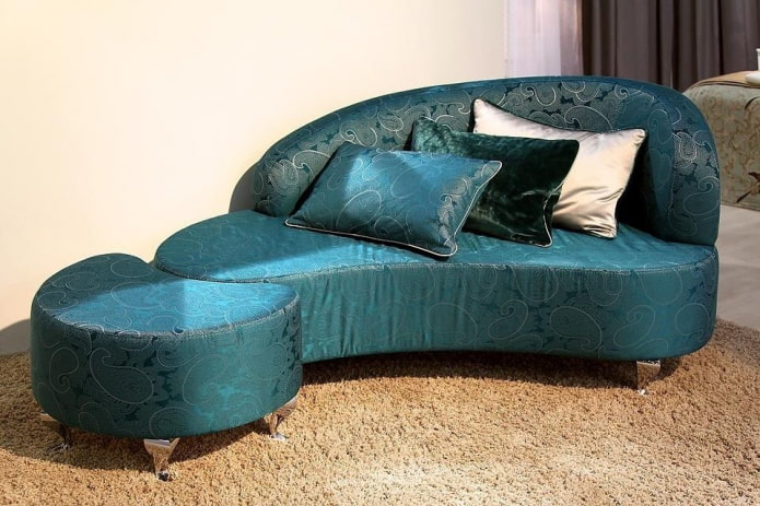 semicircular ottoman in the interior