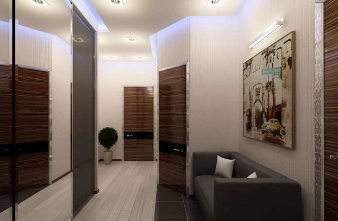 sofa in the interior of the hallway